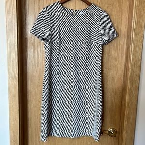 Calvin Klein Dress Black White Zipper Back Size 8